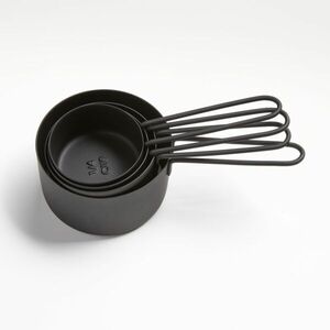 Crate&Barrel Shaillee Matte Black Stainless Steel Measuring Cups